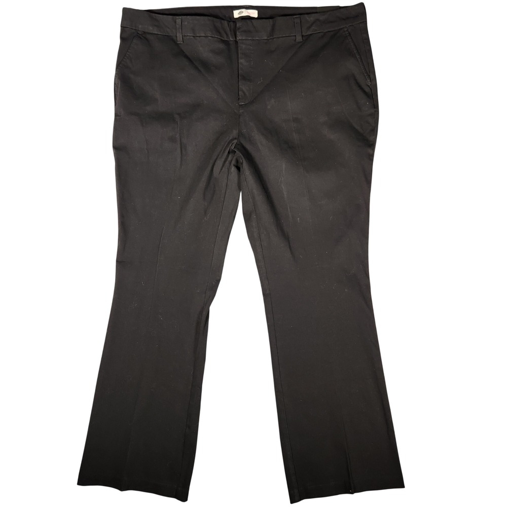 Dickies Pants Womens 22 Regular Bootcut Black FPW42RBKX Stretch NEW
